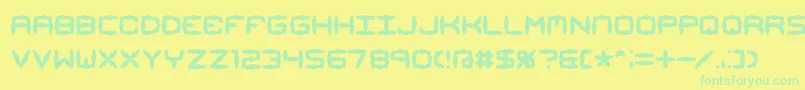 fuente MishmashAlt1Brk – Fuentes Verdes Sobre Fondo Amarillo