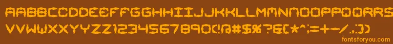 MishmashAlt1Brk Font – Orange Fonts on Brown Background