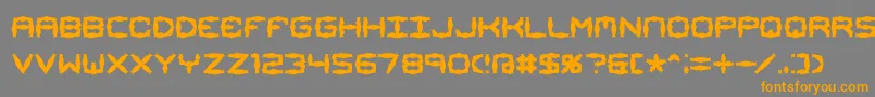 MishmashAlt1Brk Font – Orange Fonts on Gray Background