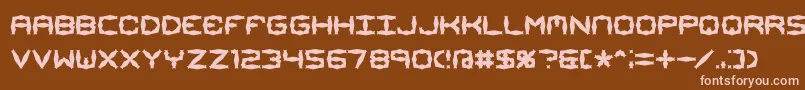 MishmashAlt1Brk Font – Pink Fonts on Brown Background