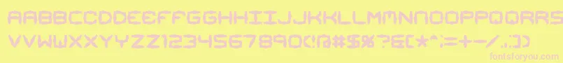 Шрифт MishmashAlt1Brk – розовые шрифты на жёлтом фоне
