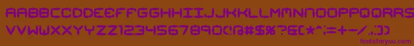 MishmashAlt1Brk Font – Purple Fonts on Brown Background