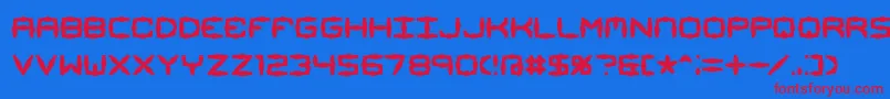 MishmashAlt1Brk Font – Red Fonts on Blue Background