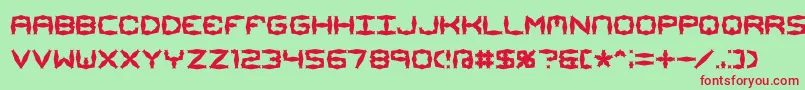 MishmashAlt1Brk Font – Red Fonts on Green Background