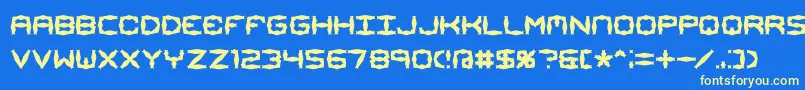 MishmashAlt1Brk Font – Yellow Fonts on Blue Background