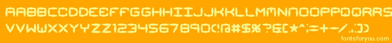 フォントMishmashAlt1Brk – オレンジの背景に黄色の文字