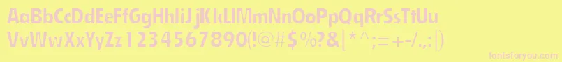 EmphasiscondsskRegular Font – Pink Fonts on Yellow Background