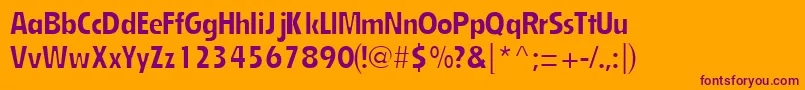 EmphasiscondsskRegular Font – Purple Fonts on Orange Background