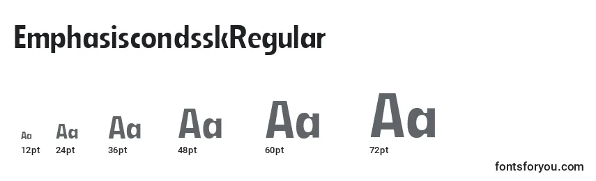 Размеры шрифта EmphasiscondsskRegular