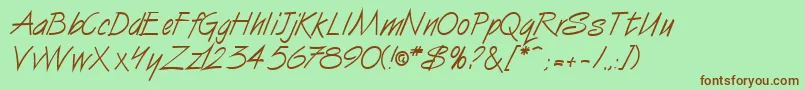 En savoir plus sur la police SurfboardRegularDb Police SurfboardRegularDb – polices brunes sur fond vert