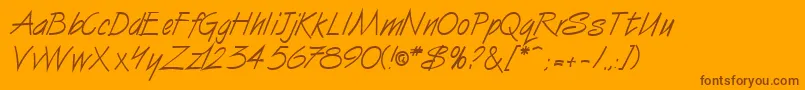 SurfboardRegularDb Font – Brown Fonts on Orange Background