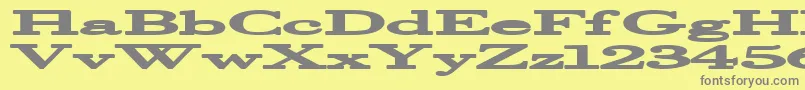 Halcyonia Font – Gray Fonts on Yellow Background