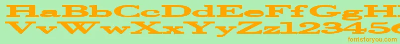 Halcyonia Font – Orange Fonts on Green Background