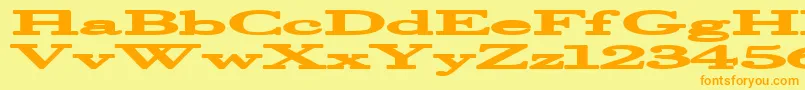 Halcyonia Font – Orange Fonts on Yellow Background