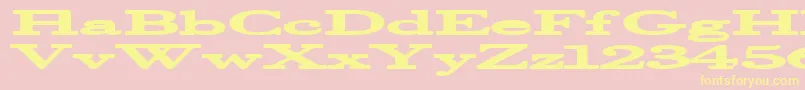 Halcyonia Font – Yellow Fonts on Pink Background