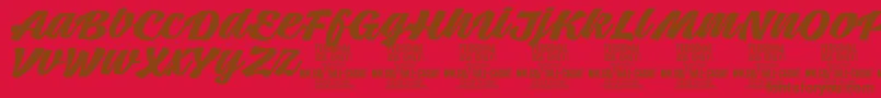 TallcasatboldPersonalUse Font – Brown Fonts on Red Background