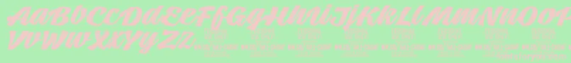 TallcasatboldPersonalUse Font – Pink Fonts on Green Background