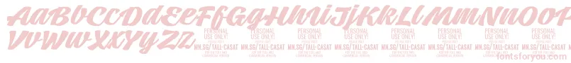 TallcasatboldPersonalUse Font – Pink Fonts on White Background