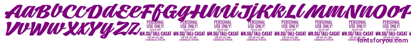 TallcasatboldPersonalUse Font – Purple Fonts