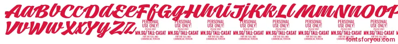 TallcasatboldPersonalUse Font – Red Fonts