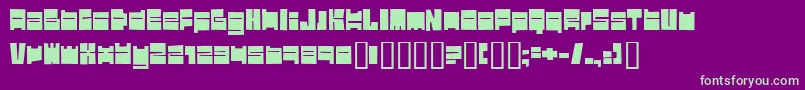 Testi Font – Green Fonts on Purple Background