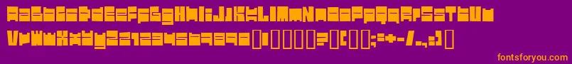 Testi Font – Orange Fonts on Purple Background