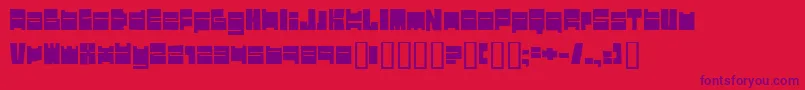 Testi Font – Purple Fonts on Red Background