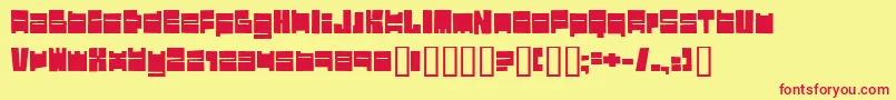 Testi Font – Red Fonts on Yellow Background