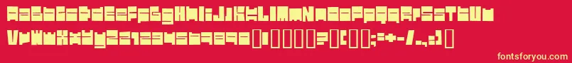 Testi Font – Yellow Fonts on Red Background