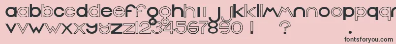 Czcionka Warren – czarne czcionki na różowym tle