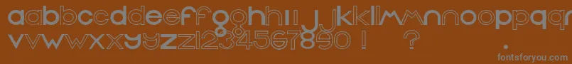 フォントWarren – 茶色の背景に灰色の文字