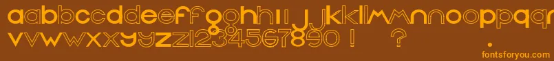 fuente Warren – Fuentes Naranjas Sobre Fondo Marrón
