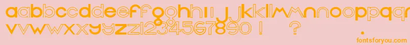 Warren Font – Orange Fonts on Pink Background