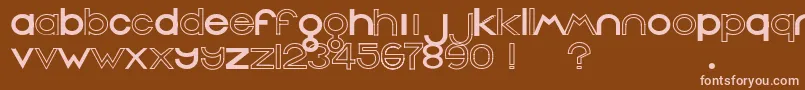 Weitere Informationen zur Warren-Schriftart Warren-Schriftart – Rosa Schriften auf braunem Hintergrund