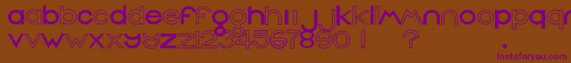 Warren Font – Purple Fonts on Brown Background