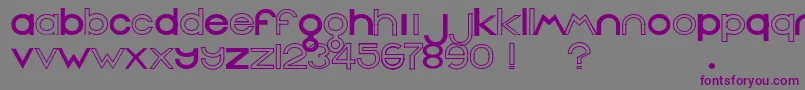 Warren-Schriftart – Violette Schriften auf grauem Hintergrund