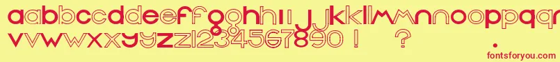 Warren Font – Red Fonts on Yellow Background