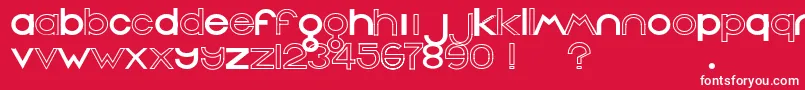 フォントWarren – 赤い背景に白い文字