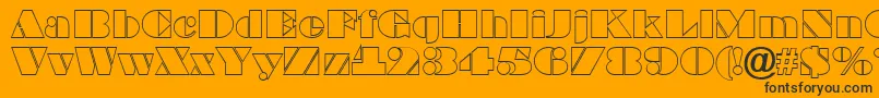 Bragga2 Font – Black Fonts on Orange Background