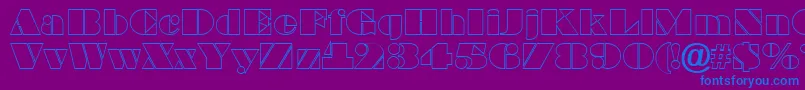 Bragga2 Font – Blue Fonts on Purple Background