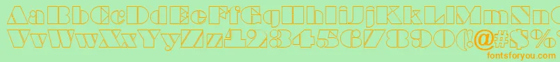 Bragga2 Font – Orange Fonts on Green Background