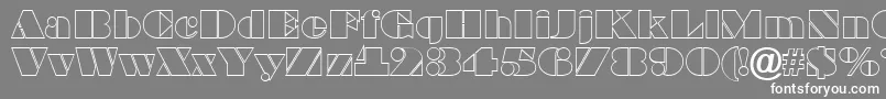 フォントBragga2 – 灰色の背景に白い文字