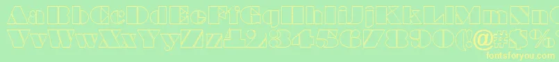 Bragga2 Font – Yellow Fonts on Green Background