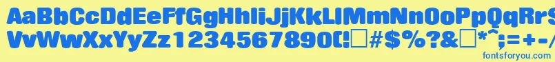 JaggerSf Font – Blue Fonts on Yellow Background