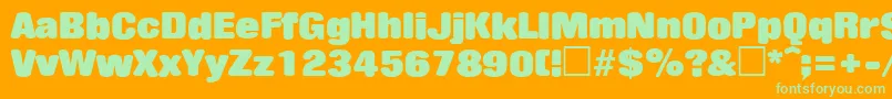 JaggerSf Font – Green Fonts on Orange Background