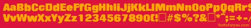 JaggerSf Font – Orange Fonts on Red Background