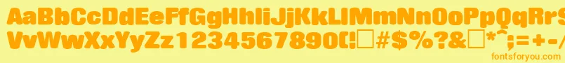 JaggerSf Font – Orange Fonts on Yellow Background