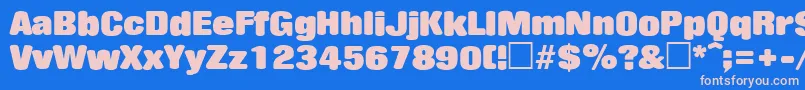 JaggerSf Font – Pink Fonts on Blue Background