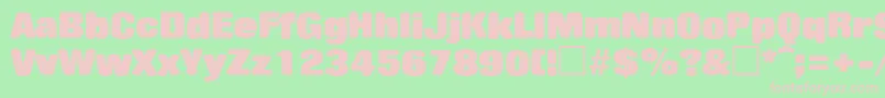 JaggerSf Font – Pink Fonts on Green Background