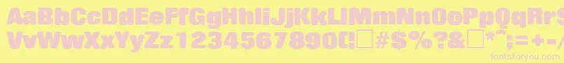 JaggerSf Font – Pink Fonts on Yellow Background